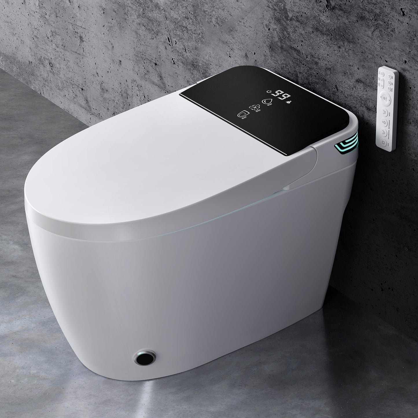 Loniko W4 Smart Toilet with Bidet Built In, One-Piece Tankless Design with Remote