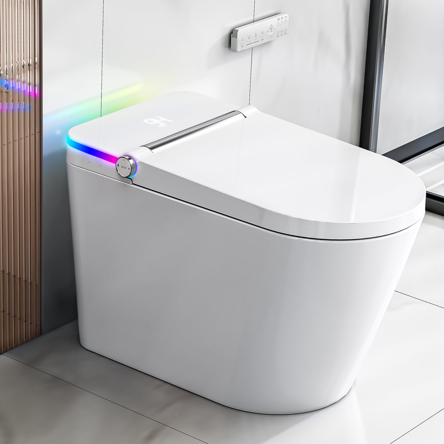 Loniko U5 Tankless Smart Toilet, One-Piece Toilets wih Bidet Built In Auto Flush & Open