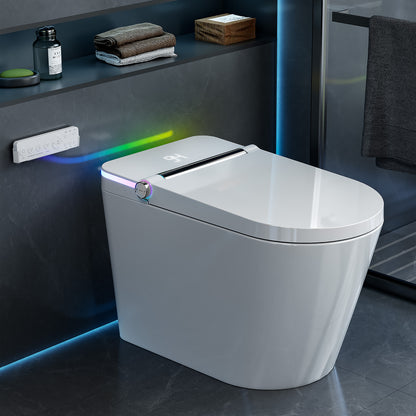 Loniko U5 Tankless Smart Toilet, One-Piece Toilets wih Bidet Built In Auto Flush & Open