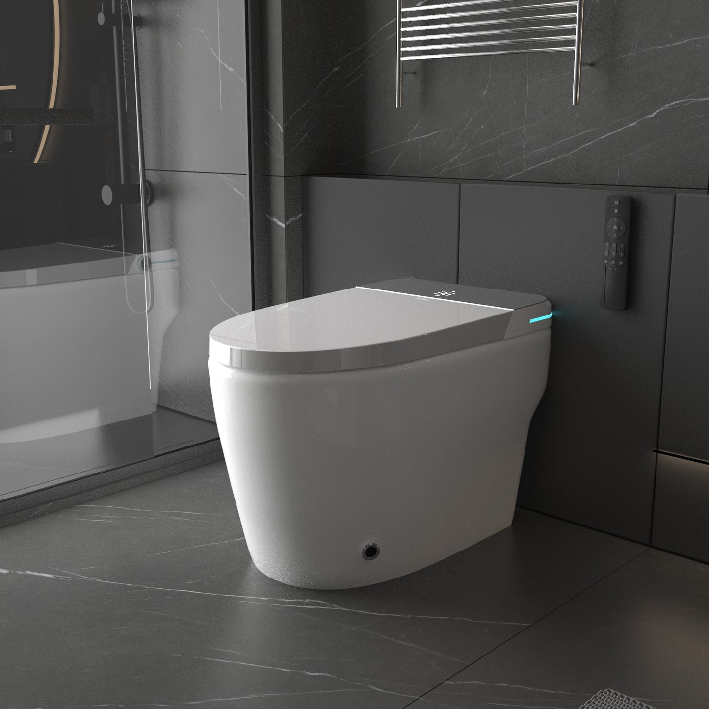 Loniko ST001 Auto Open/Close Lid Smart Toilet Bidet with Built-in Tank, Auto Flush & Wash