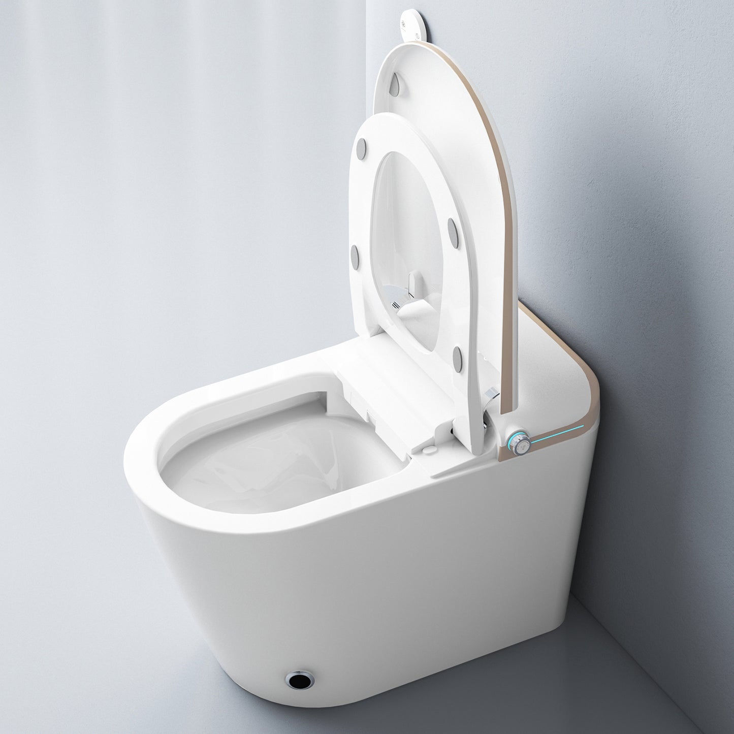Loniko U2 Auto Open & Close Smart Bidet Toilet with Foot sensor, Tankless Toilet with Auto Flushing