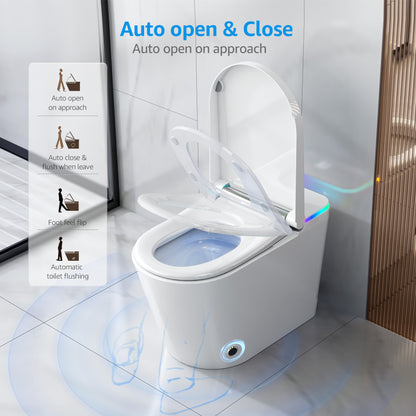 Loniko U5 Tankless Smart Toilet, One-Piece Toilets wih Bidet Built In Auto Flush & Open