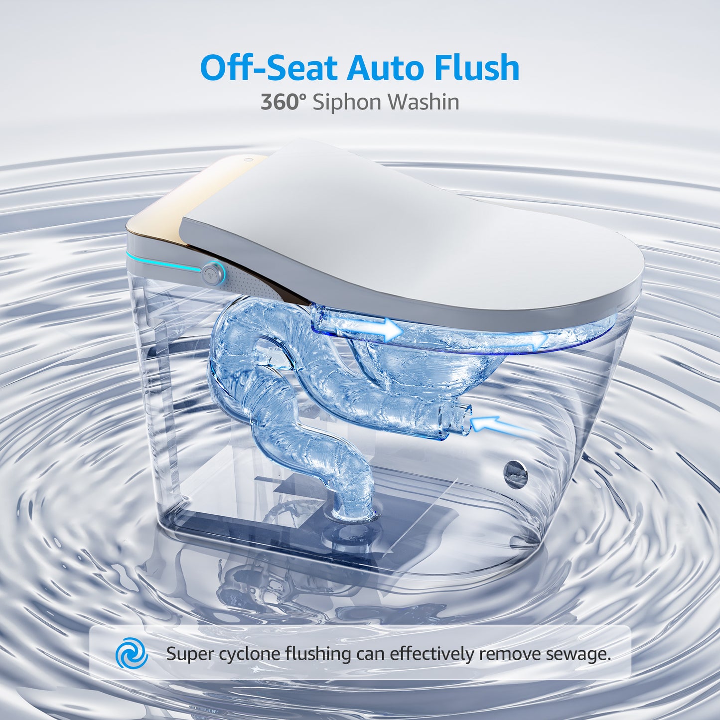 Loniko K1 Smart Toilet, One-Piece Bidet, Heated Seat & Auto Flush