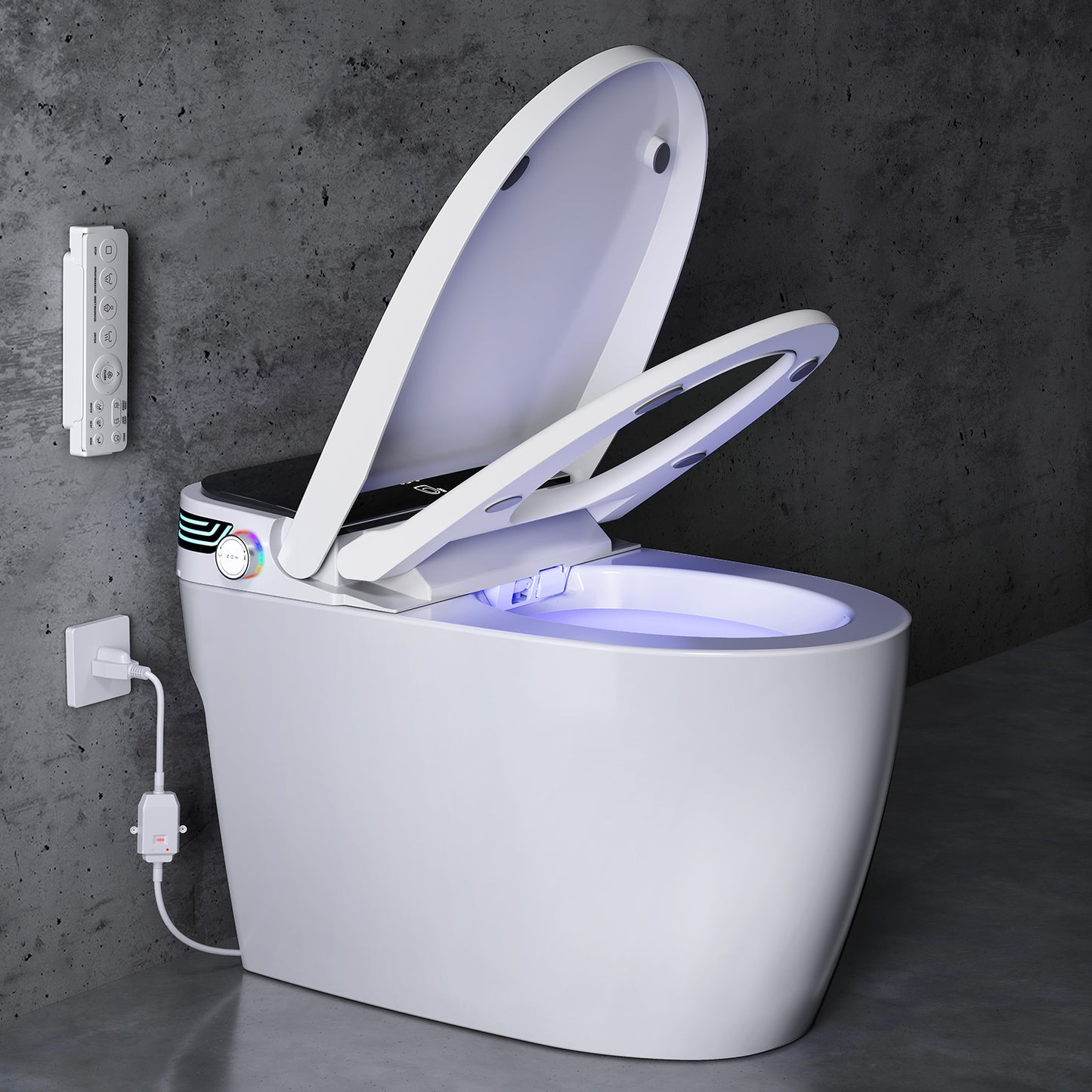Loniko W4 Smart Toilet with Bidet Built In, One-Piece Tankless Design with Remote