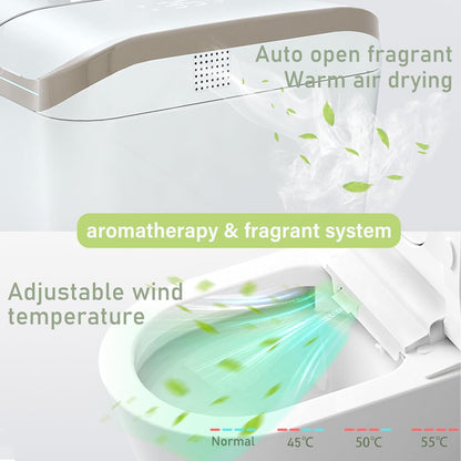 Loniko U2 Auto Open & Close Smart Bidet Toilet with Foot sensor, Tankless Toilet with Auto Flushing