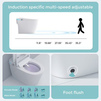 Loniko ST001-1 Auto Open/Close Lid Smart Toilet Bidet with Built-in Tank