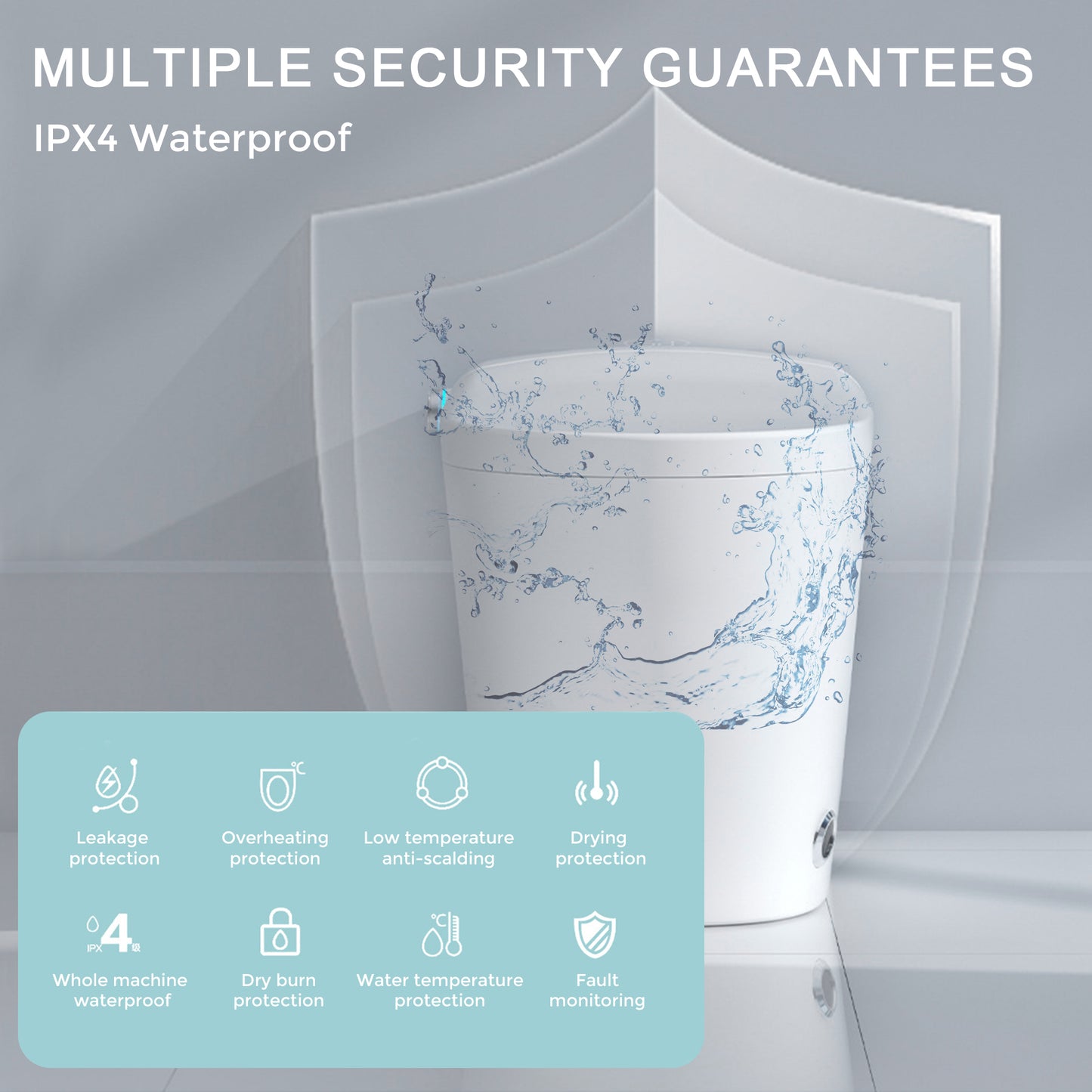 Loniko ST001-1 Auto Open/Close Lid Smart Toilet Bidet with Built-in Tank