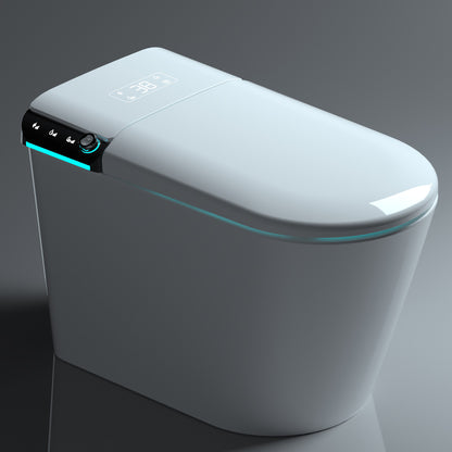 U1 Smart Toilet, One Piece Bidet Toilet for Bathrooms, Elongated Toilet with Warm Water, Dual Auto Flush, Foot Sensor Operation, Heated Bidet Seat, Electric Tankless Toilets with Auto Open Colse Lid