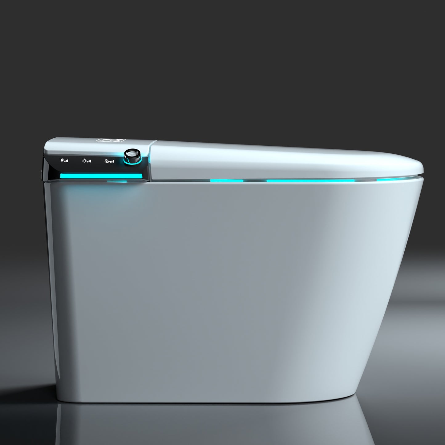 U1 Smart Toilet, One Piece Bidet Toilet for Bathrooms, Elongated Toilet with Warm Water, Dual Auto Flush, Foot Sensor Operation, Heated Bidet Seat, Electric Tankless Toilets with Auto Open Colse Lid