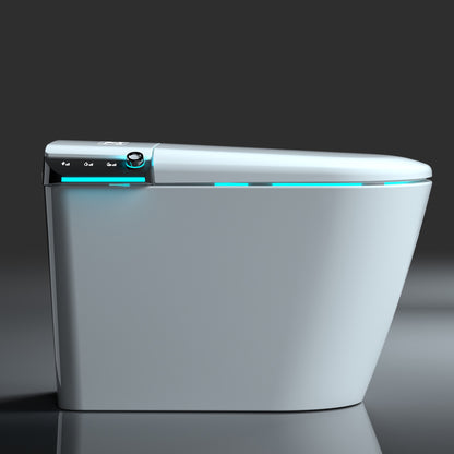 U1 Smart Toilet, One Piece Bidet Toilet for Bathrooms, Elongated Toilet with Warm Water, Dual Auto Flush, Foot Sensor Operation, Heated Bidet Seat, Electric Tankless Toilets with Auto Open Colse Lid
