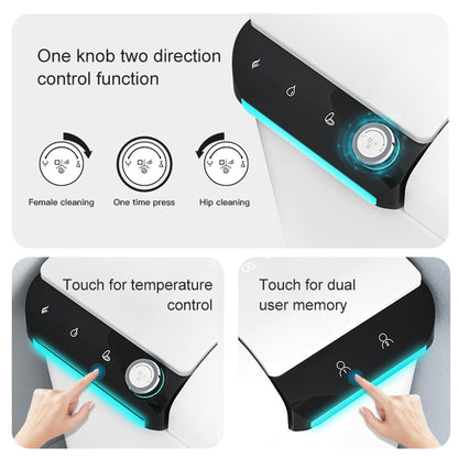 U1 Smart Toilet, One Piece Bidet Toilet for Bathrooms, Elongated Toilet with Warm Water, Dual Auto Flush, Foot Sensor Operation, Heated Bidet Seat, Electric Tankless Toilets with Auto Open Colse Lid