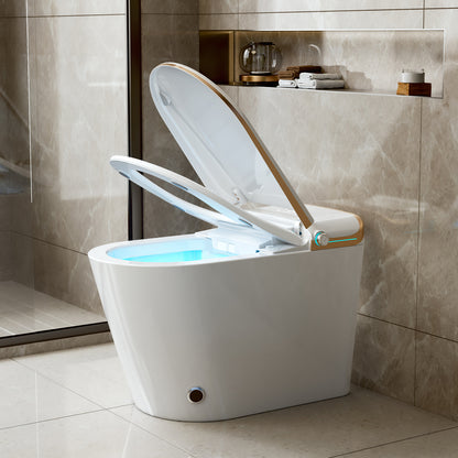 Loniko U2 Auto Open & Close Smart Bidet Toilet with Foot sensor, Tankless Toilet with Auto Flushing